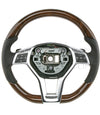 13-18 Mercedes-Benz SL400 SL550 Walnut Wood black Leather Steering Wheel # 231-460-26-03-9E38