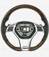 13-18 Mercedes-Benz SL400 SL550 Walnut Wood black Leather Steering Wheel # 231-460-26-03-9E38