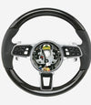 17-21 Porsche Panamera Carbon Fiber Black Leather Steering Wheel # 971-419-091-RM-A34