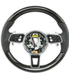 17-21 Porsche Panamera Carbon Fiber Black Leather Steering Wheel # 971-419-091-RM-A34