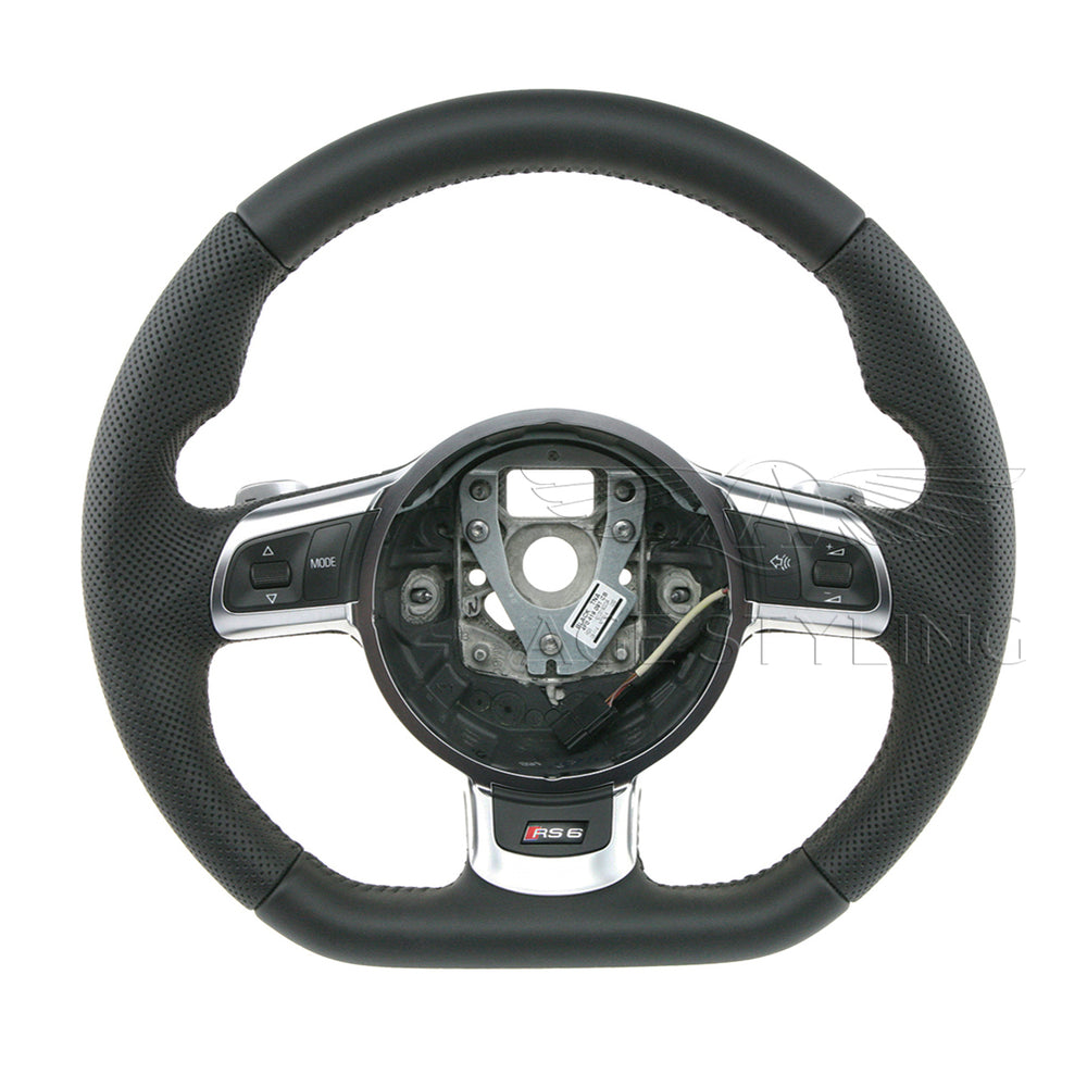 08-11 Audi RS6 Flat Bottom Steering Wheel # 4F0-419-091-CB-TNA