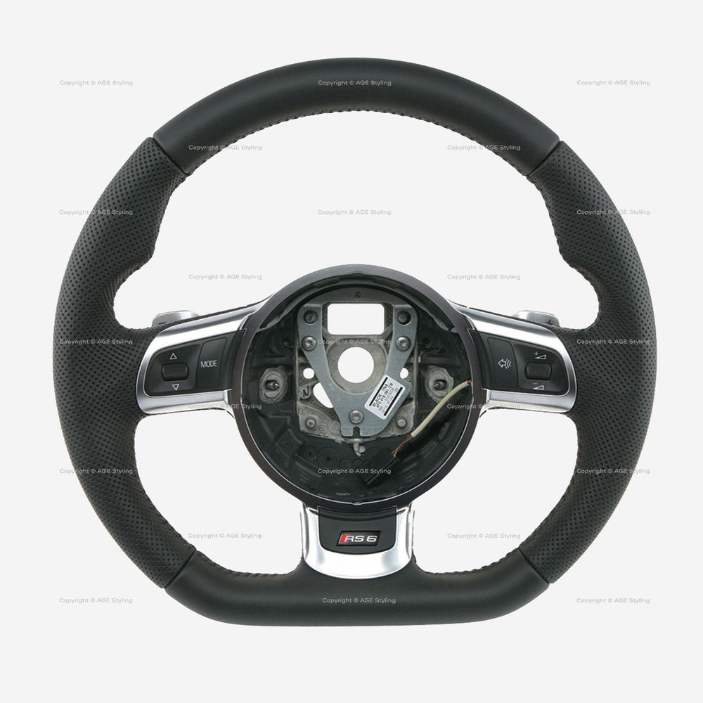 08-11 Audi RS6 Flat Bottom Steering Wheel # 4F0-419-091-CB-TNA