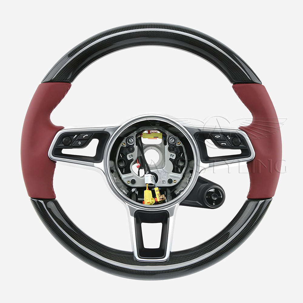 17-24 Porsche Cayman 718 Boxster 911 Carbon Fiber Steering Wheel # 9P1-419-091-ED-OG6