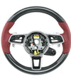 17-19 Porsche 911 Cayman Boxster Carbon Fiber Steering Wheel # 9P1-419-091-EM-OG6