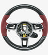 17-19 Porsche 911 Cayman Boxster Carbon Fiber Steering Wheel # 9P1-419-091-EM-OG6