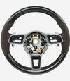 17-24 Porsche Cayman Boxster 911 Carbon Fiber Espresso Brown Steering Wheel # 9P1-419-091-EK-6H6