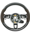 17-19 Porsche 911 Cayman Boxster Carbon Fiber Steering Wheel # 9P1-419-091-EM-6H6