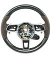 17-19 Porsche 911 Cayman Boxster Carbon Fiber Steering Wheel # 9P1-419-091-EM-OK6
