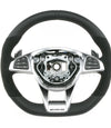 15-20 Mercedes-Benz SLC300 SLC43 GLE43 GLE63 AMG GLS450 GLS550 Flat Bottom Black  Suede & Leather Flat Bottom Steering Wheel # 166-460-16-18-9E38