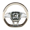 14-17 Mercedes-Benz S550 S600 S63 S65 Walnut Wood Beige Leather Steering Wheel # 002-460-72-03-8R85
