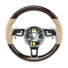 17-20 Porsche Boxster Cayman Mahogany Wood Steering Wheel Luxor # 9P1-419-091-EL-9J9