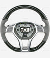 13-18 Mercedes-Benz SL400 SL550 Ash Wood Grey Leather Steering Wheel # 231-460-28-03-7K53