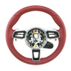 17-19 Porsche 911 Cayman 718 Boxster PDK Steering Wheel Red Leather # 9P1-419-091-EH-OG6