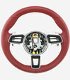 17-19 Porsche 911 Boxster 718 Cayman Steering Wheel Bordeaux Red # 9P1-419-091-EG-OG6