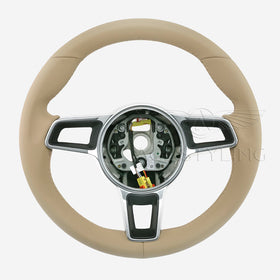 17-24 Porsche Cayman Boxster 911 Steering Wheel Luxor Beige # 9P1-419-091-DS-9J9