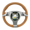 09-13 Porsche 911 Cayman Boxster Brown Leather Steering Wheel # 997-347-803-21-T34