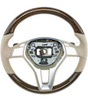 13-14 Mercedes-Benz CLS350 CLS550 Walnut Wood Almond Leather Steering Wheel # 218-460-44-18-8P64