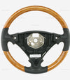 06-10 Porsche Cayenne I Olive Wood Black Leather Steering Wheel # 955-347-804-51-PBE