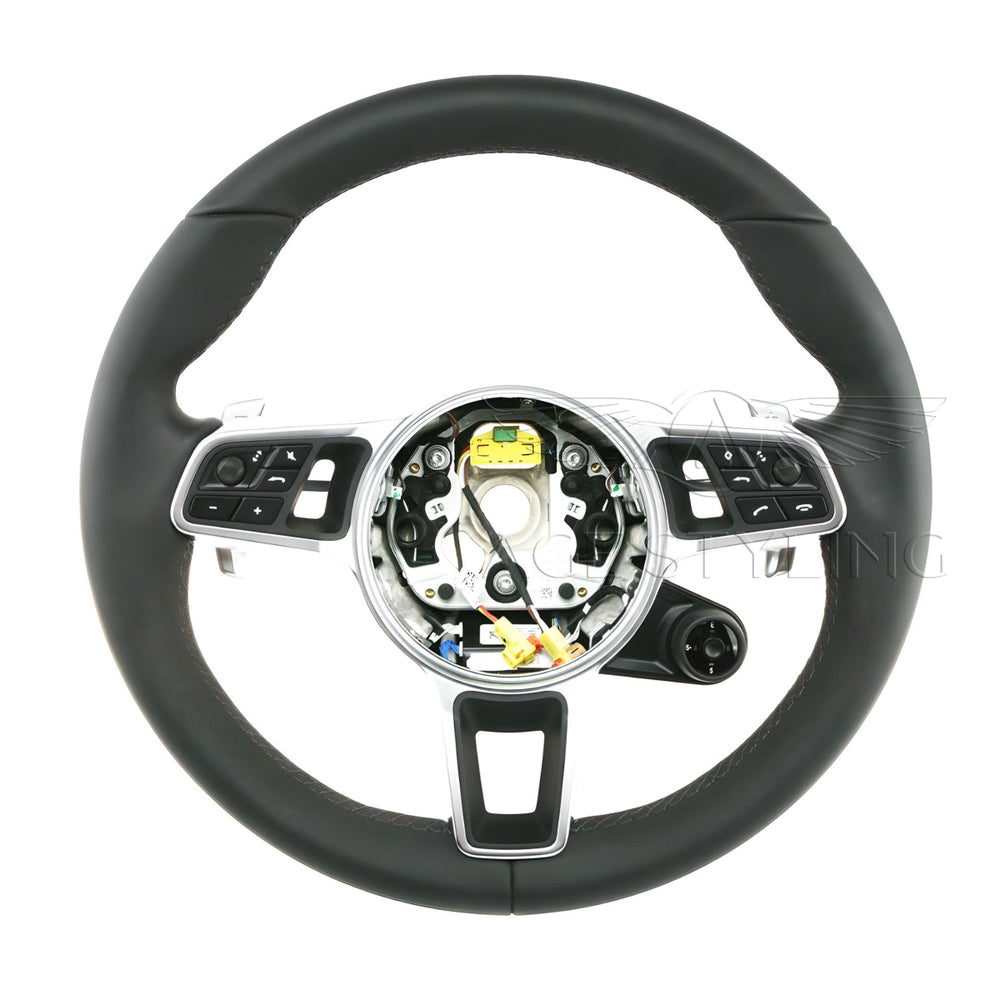 17-20 Porsche Panamera Hybrid PDK Steering Wheel Black Leather # 971-419-091-DJ-A34