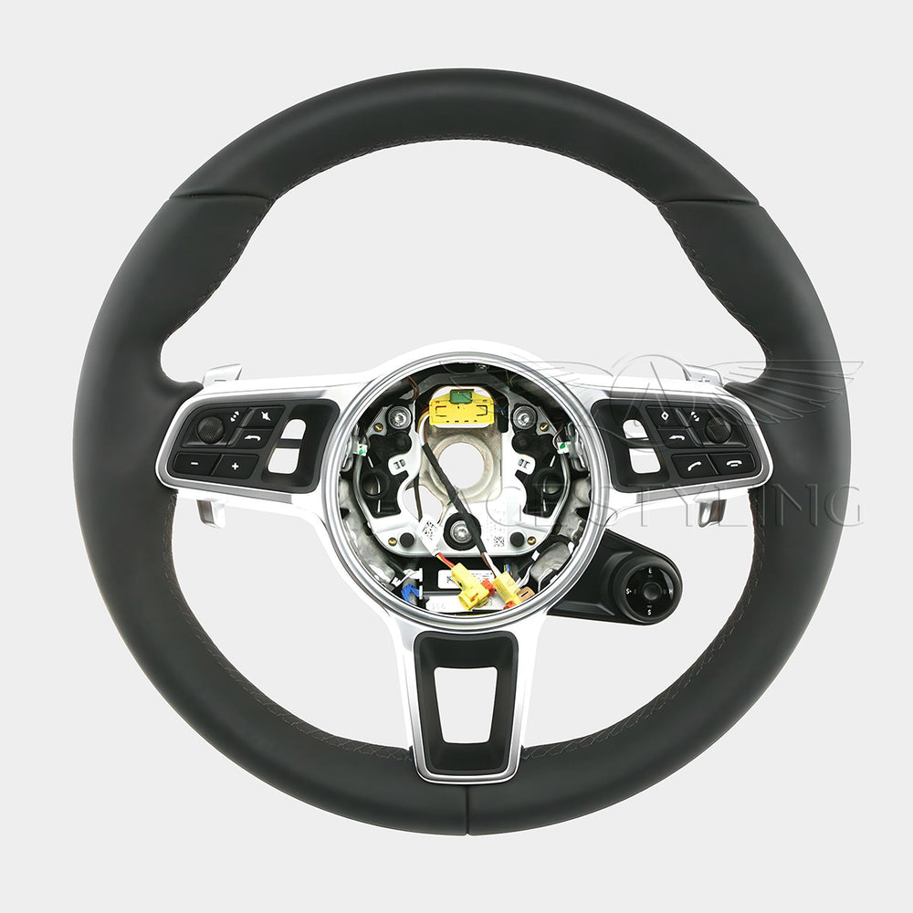 17-20 Porsche Panamera Hybrid PDK Steering Wheel Black Leather # 971-419-091-DJ-A34