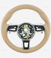 16-19 Porsche 911 Cayman Boxster Macan Steering Wheel Luxor Beige # 95B-419-091-EC-9J9