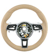 16-19 Porsche 911 Cayman Boxster Macan Steering Wheel Luxor Beige # 95B-419-091-EC-9J9