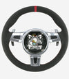 13-16 Porsche 991 911 Suede Steering Wheel Red Top # 991-347-980-22-2W0