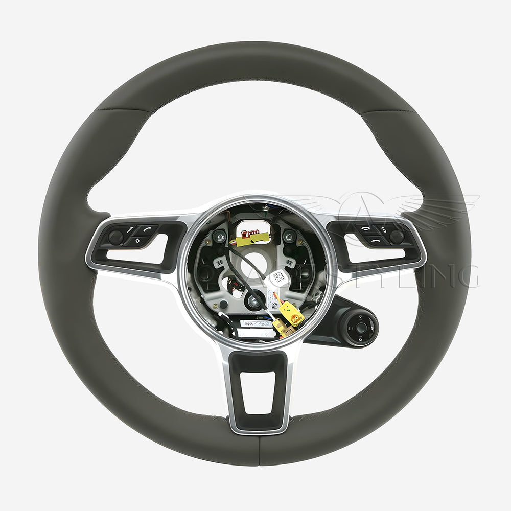 17-24 Porsche Cayman 718 Boxster 911 Steering Wheel w Chrono Agate Gray # 9P1-419-091-LN-OE5