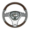 12-13 Mercedes-Benz Walnut Wood Gray Leather Steering Wheel # 218-460-15-18-7K53