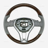 12-13 Mercedes-Benz E350 Walnut Wood Grey Leather Steering Wheel # 218-460-13-18-7K53