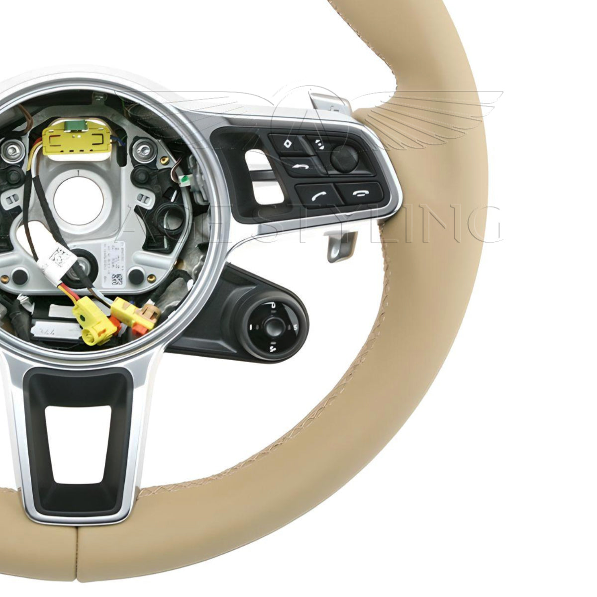 1720 Porsche Panamera Steering Wheel Luxor Beige 971419091DH9J9