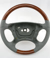 03-09 Mercedes-Benz SL500 SL600 SL63 SL65 CLK350 CLK550 CLK63 Chestnut Wood & Leather Steering Wheel # 230-460-07-03-7F07