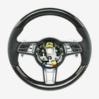 19-23 Porsche Cayenne Turbo Carbon Fiber Leather Steering Wheel # 9Y0-419-091-BL-A34
