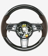 19-22 Porsche Cayenne Turbo Carbon Fiber Truffle Brown Leather Steering Wheel # 9Y0-419-091-KT-OT2