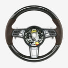 19-23 Porsche Cayenne Turbo Carbon Fiber Truffle Brown Leather Steering Wheel # 9Y0-419-091-KT-OT2