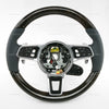 19-23 Porsche Cayenne Walnut Wood Graphite Blue Leather Steering Wheel # 9Y0-419-091-BA-OH7