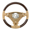 03-10 Porsche Cayenne Walnut Wood Sand Beige Leather Steering Wheel # 7L5-419-091-L-PBX