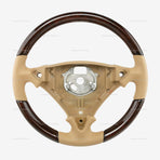 03-10 Porsche Cayenne Walnussholz-Sandbeige Lederlenkrad # 7L5-419-091-L-PBX