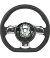 08-15 Audi TT TTS S-Line Flat Bottom Steering Wheel w DSG Gear Shift Paddles # 8J0-419-091-H-WUG