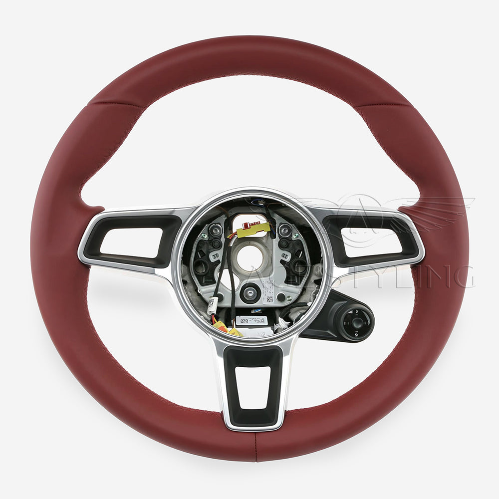 17-24 Porsche Cayman Boxster 911 Steering Wheel Bordeaux Red # 9P1-419-091-DT-OG6