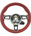 17-19 Porsche 911 Cayman Boxster Steering Wheel Bordeaux Red # 9P1-419-091-DT-OG6