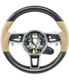17-19 Porsche 911 Cayman Boxster Carbon Fiber Steering Wheel # 9P1-419-091-EM-9J9