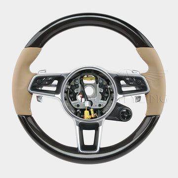 17-24 Porsche Cayman Boxster 911 Carbon Fiber Steering Wheel # 9P1-419-091-EM-9J9