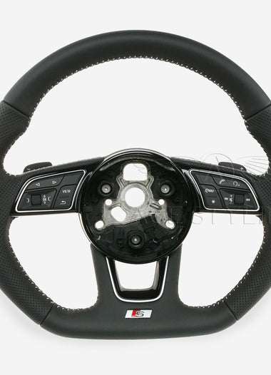 17-20 Audi A3 A4 A5 S3 S54 S5 S-Line Flat bottom Steering Wheel # 8W0-419-091-DH-JAH