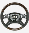 12-18 Mercedes-Benz GL350 GL450 GL550 GLE43 GLE63 AMG Walnut Wood Steering Wheel # 166-460-94-03-9E38