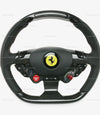 Ferrari 812 Superfast Carbon Fiber Black Leather Steering Wheel # 337540