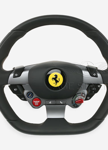 18-23 Ferrari 812 Superfast Black Leather Steering Wheel # 337534