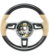17-19 Porsche 911 Cayman Boxster Carbon Fiber Luxor Leather Steering Wheel # 9P1-419-091-EC-9J9