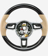 17-24 Porsche Cayman Boxster 911 Carbon Fiber Luxor Leather Steering Wheel # 9P1-419-091-EC-9J9