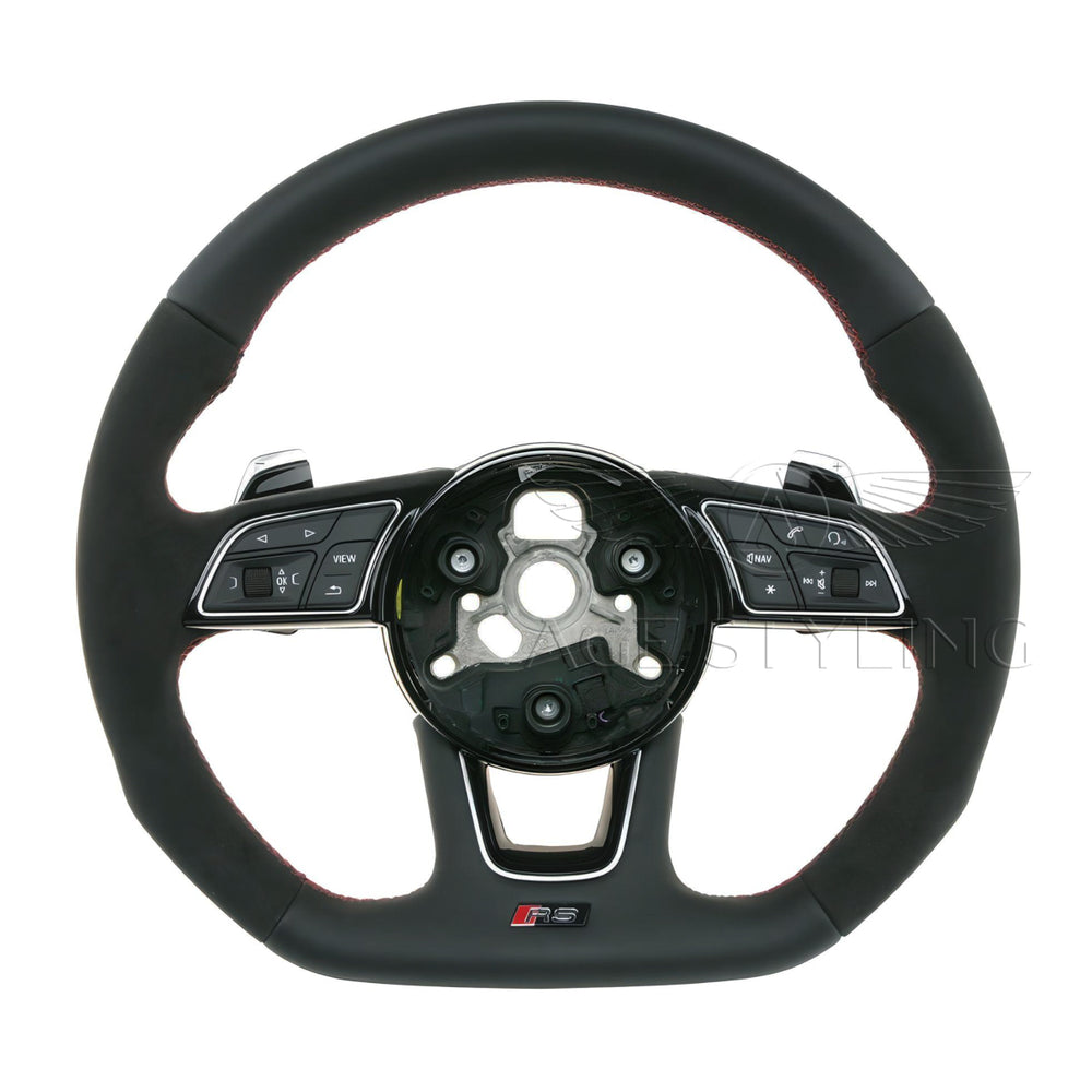 17-21 Audi RS3 Flat Bottom Suede Steering Wheel # 8V0-419-091-CD-MDB